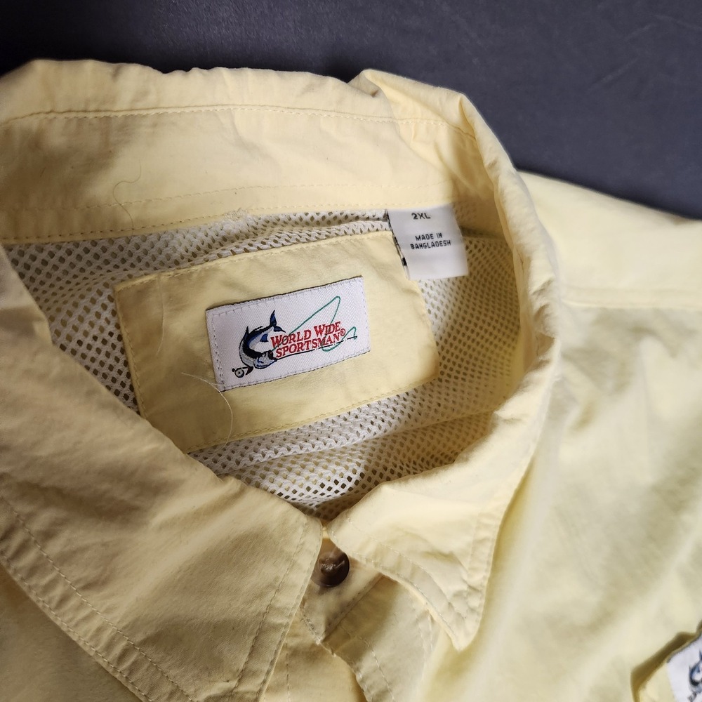 World Wide Sportsman Vented Nylon Fishing Shirt Men's XX Large Short Sleeve - Picture 5 of 7